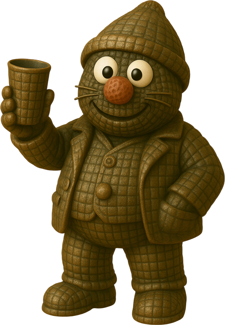 Mucci als Schoppenstecher-Statue